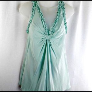 Soft Surroundings 100% Silk Ruffle Tunic - Size M